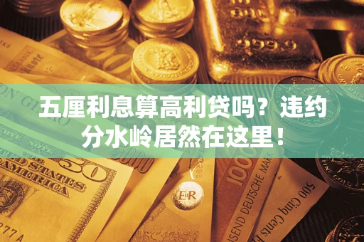 济南五厘利息算高利贷吗？违约分水岭居然在这里！