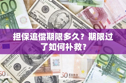 济南担保追偿期限多久？期限过了如何补救？