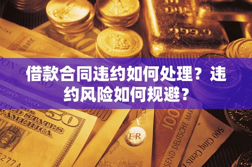 济南借款合同违约如何处理？违约风险如何规避？