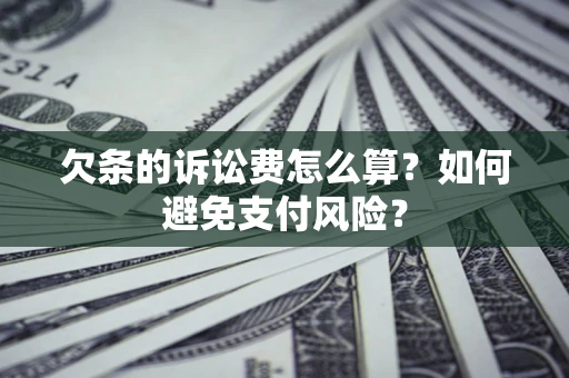 济南欠条的诉讼费怎么算？如何避免支付风险？